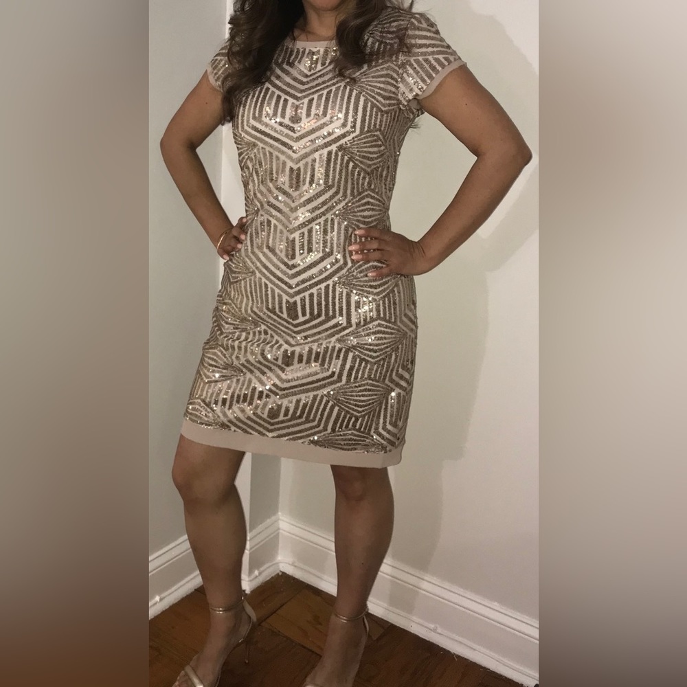 Sequin Sheath Coctel Dress
